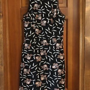 Aidan Mattox black floral lace dress